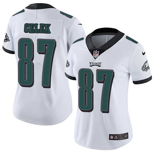 Women's Nike Philadelphia Eagles #87 Brent Celek White Stitched NFL Vapor Untouchable Limited Jersey Women's Nike Philadelphia Eagles #87 Brent Celek White Stitched NFL Vapor Untouchable Limited Jersey