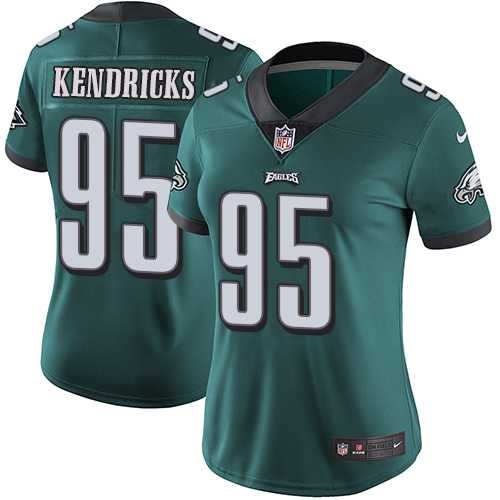 Women's Nike Philadelphia Eagles #95 Mychal Kendricks Midnight Green Team Color Stitched NFL Vapor Untouchable Limited Jersey