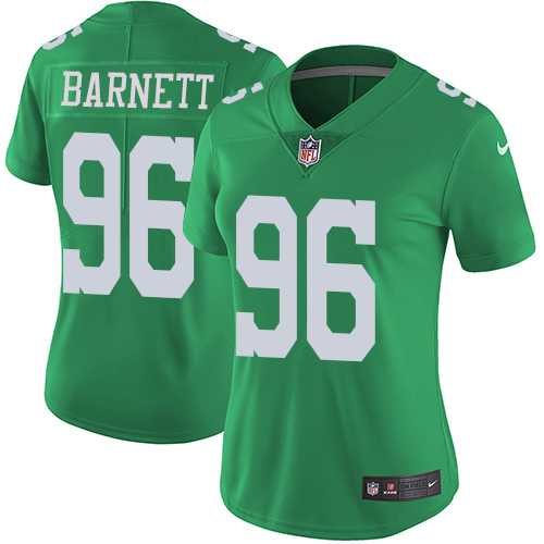 Women's Nike Philadelphia Eagles #96 Derek Barnett Green Stitched NFL Limited Rush Jersey Women's Nike Philadelphia Eagles #96 Derek Barnett Green Stitched NFL Limited Rush Jersey