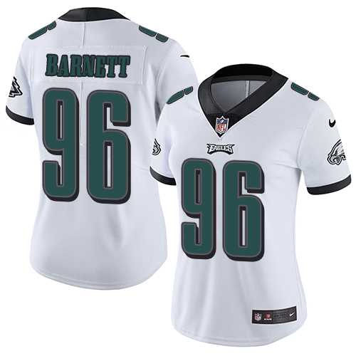 Women's Nike Philadelphia Eagles #96 Derek Barnett White Stitched NFL Vapor Untouchable Limited Jersey Women's Nike Philadelphia Eagles #96 Derek Barnett White Stitched NFL Vapor Untouchable Limited Jersey