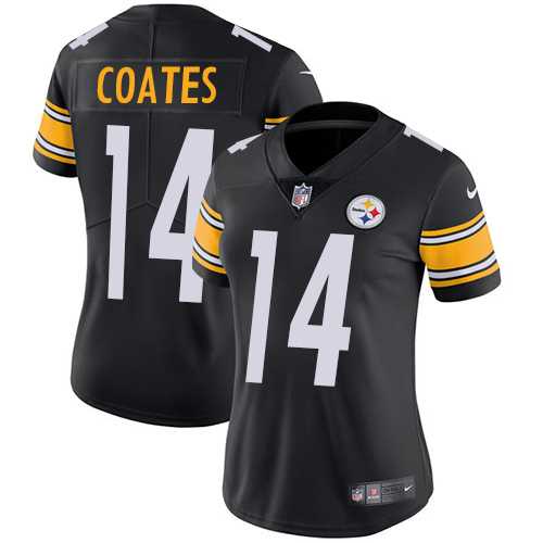 Women's Nike Pittsburgh Steelers #14 Sammie Coates Black Team Color Stitched NFL Vapor Untouchable Limited Jersey