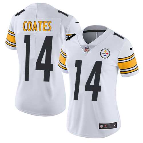 Women's Nike Pittsburgh Steelers #14 Sammie Coates White Stitched NFL Vapor Untouchable Limited Jersey