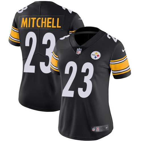 Women's Nike Pittsburgh Steelers #23 Mike Mitchell Black Team Color Stitched NFL Vapor Untouchable Limited Jersey