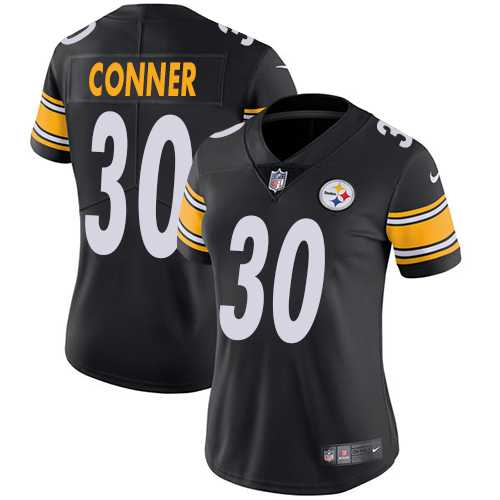 Women's Nike Pittsburgh Steelers #30 James Conner Black Team Color Stitched NFL Vapor Untouchable Limited Jersey