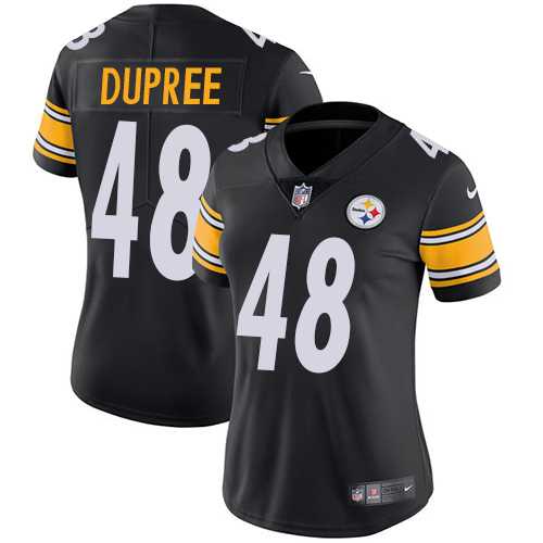Women's Nike Pittsburgh Steelers #48 Bud Dupree Black Team Color Stitched NFL Vapor Untouchable Limited Jersey