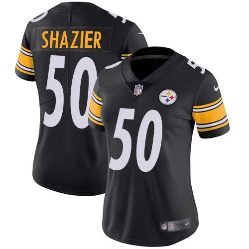 Women's Nike Pittsburgh Steelers #50 Ryan Shazier Black Team Color Stitched NFL Vapor Untouchable Limited Jersey