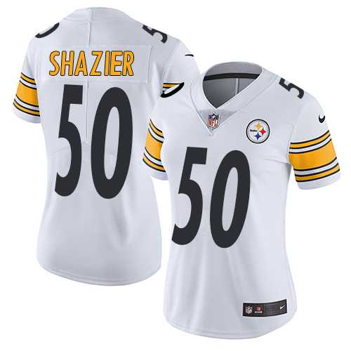 Women's Nike Pittsburgh Steelers #50 Ryan Shazier White Stitched NFL Vapor Untouchable Limited Jersey