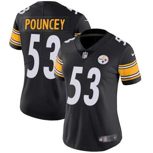 Women's Nike Pittsburgh Steelers #53 Maurkice Pouncey Black Team Color Stitched NFL Vapor Untouchable Limited Jersey