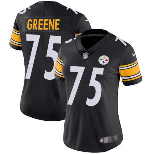 Women's Nike Pittsburgh Steelers #75 Joe Greene Black Team Color Stitched NFL Vapor Untouchable Limited Jersey