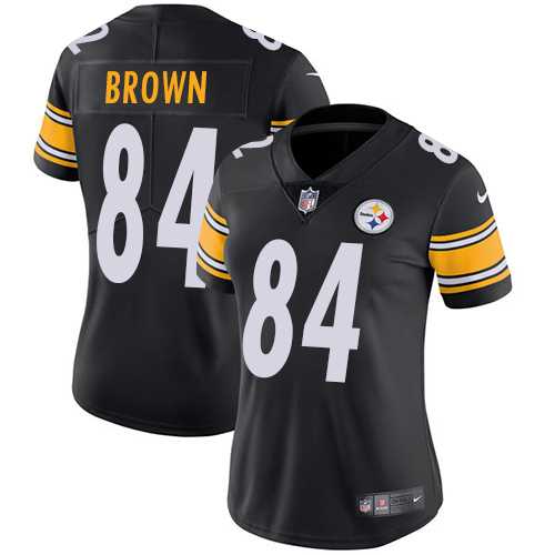 Women's Nike Pittsburgh Steelers #84 Antonio Brown Black Team Color Stitched NFL Vapor Untouchable Limited Jersey
