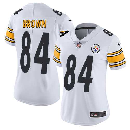 Women's Nike Pittsburgh Steelers #84 Antonio Brown White Stitched NFL Vapor Untouchable Limited Jersey