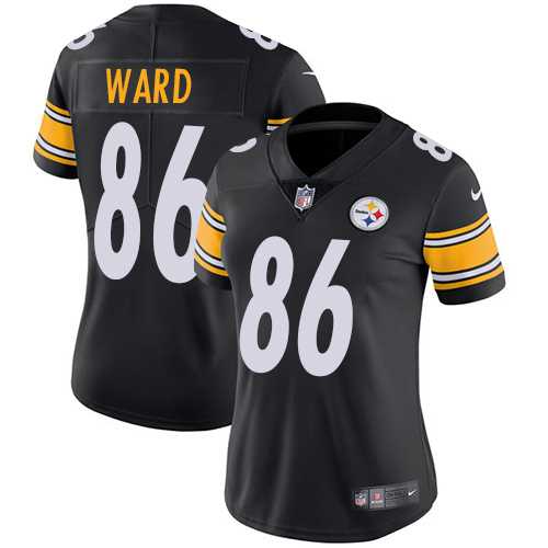 Women's Nike Pittsburgh Steelers #86 Hines Ward Black Team Color Stitched NFL Vapor Untouchable Limited Jersey