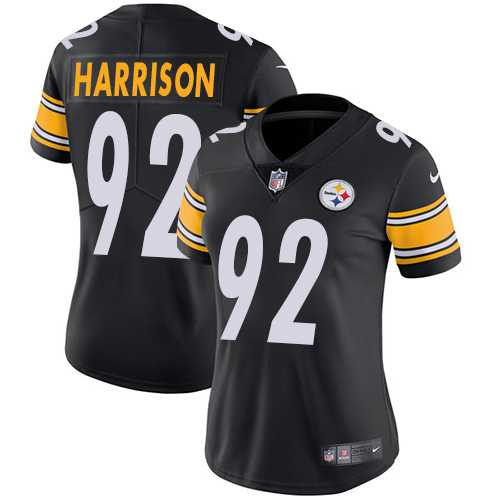 Women's Nike Pittsburgh Steelers #92 James Harrison Black Team Color Stitched NFL Vapor Untouchable Limited Jersey