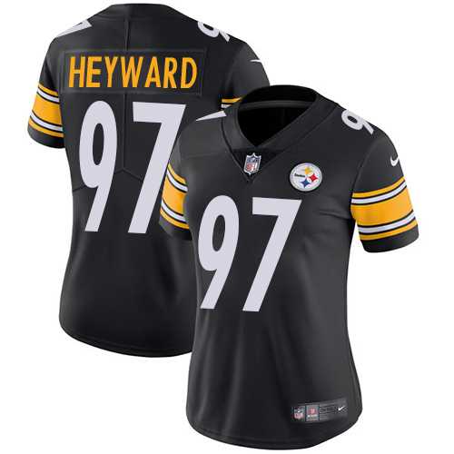 Women's Nike Pittsburgh Steelers #97 Cameron Heyward Black Team Color Stitched NFL Vapor Untouchable Limited Jersey