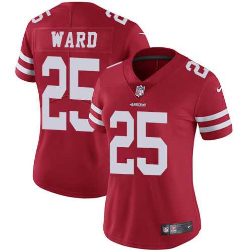 Women's Nike San Francisco 49ers #25 Jimmie Ward Red Team Color Stitched NFL Vapor Untouchable Limited Jersey