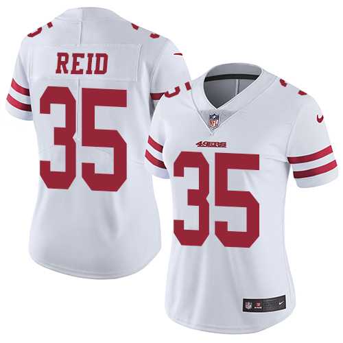 Women's Nike San Francisco 49ers #35 Eric Reid White Stitched NFL Vapor Untouchable Limited Jersey