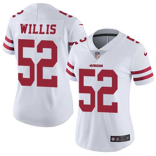 Women's Nike San Francisco 49ers #52 Patrick Willis White Stitched NFL Vapor Untouchable Limited Jersey