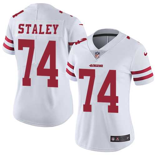 Women's Nike San Francisco 49ers #74 Joe Staley White Stitched NFL Vapor Untouchable Limited Jersey Women's Nike San Francisco 49ers #74 Joe Staley White Stitched NFL Vapor Untouchable Limited Jersey