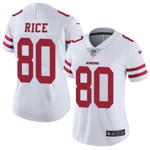 Women's Nike San Francisco 49ers #80 Jerry Rice White Stitched NFL Vapor Untouchable Limited Jersey