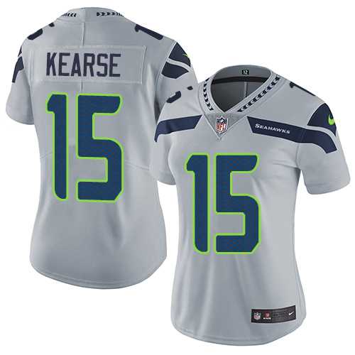 Women's Nike Seattle Seahawks #15 Jermaine Kearse Grey Alternate Stitched NFL Vapor Untouchable Limited Jersey