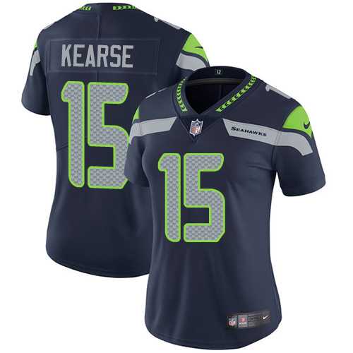 Women's Nike Seattle Seahawks #15 Jermaine Kearse Steel Blue Team Color Stitched NFL Vapor Untouchable Limited Jersey