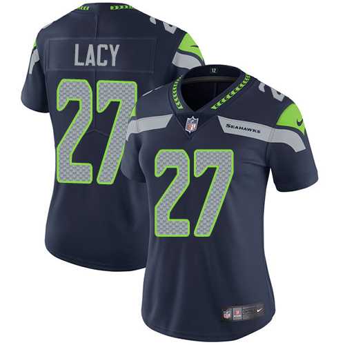 Women's Nike Seattle Seahawks #27 Eddie Lacy Steel Blue Team Color Stitched NFL Vapor Untouchable Limited Jersey Women's Nike Seattle Seahawks #27 Eddie Lacy Steel Blue Team Color Stitched NFL Vapor Untouchable Limited Jersey