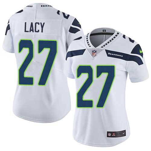 Women's Nike Seattle Seahawks #27 Eddie Lacy White Stitched NFL Vapor Untouchable Limited Jersey