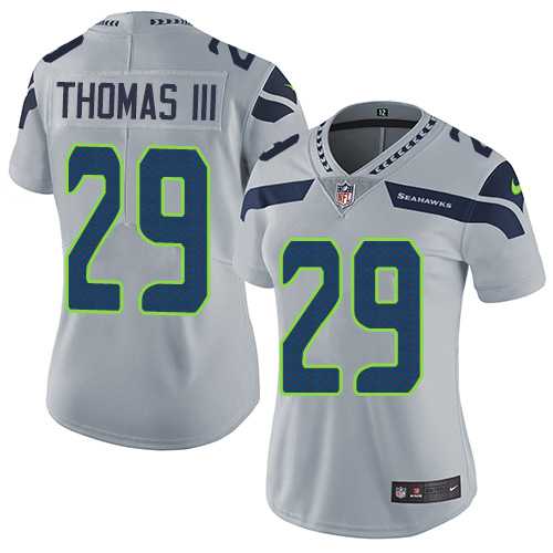 Women's Nike Seattle Seahawks #29 Earl Thomas III Grey Alternate Stitched NFL Vapor Untouchable Limited Jersey Women's Nike Seattle Seahawks #29 Earl Thomas III Grey Alternate Stitched NFL Vapor Untouchable Limited Jersey