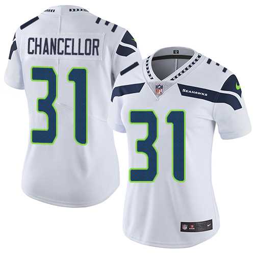 Women's Nike Seattle Seahawks #31 Kam Chancellor White Stitched NFL Vapor Untouchable Limited Jersey