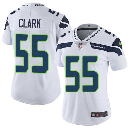 Women's Nike Seattle Seahawks #55 Frank Clark White Stitched NFL Vapor Untouchable Limited Jersey