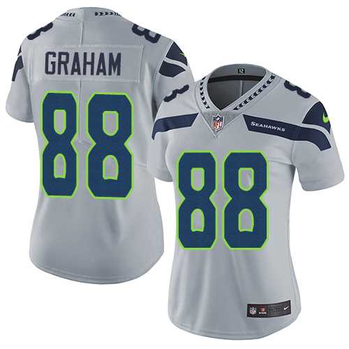 Women's Nike Seattle Seahawks #88 Jimmy Graham Grey Alternate Stitched NFL Vapor Untouchable Limited Jersey