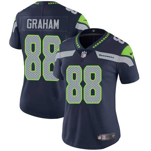 Women's Nike Seattle Seahawks #88 Jimmy Graham Steel Blue Team Color Stitched NFL Vapor Untouchable Limited Jersey