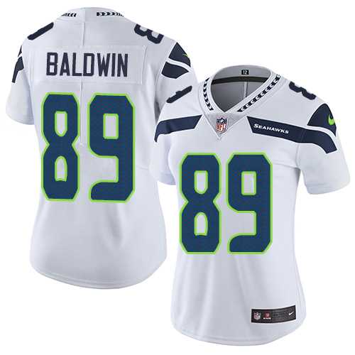 Women's Nike Seattle Seahawks #89 Doug Baldwin White Stitched NFL Vapor Untouchable Limited Jersey