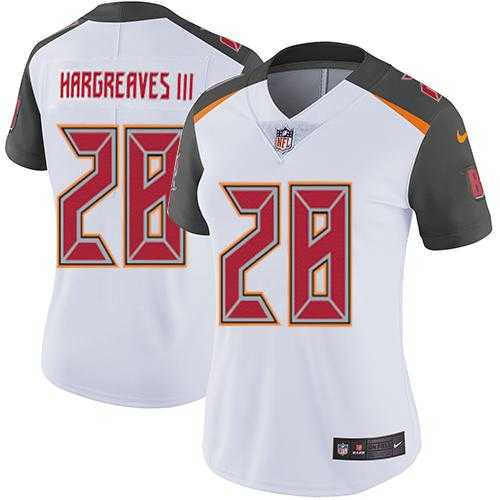Women's Nike Tampa Bay Buccaneers #28 Vernon Hargreaves III White Stitched NFL Vapor Untouchable Limited Jersey