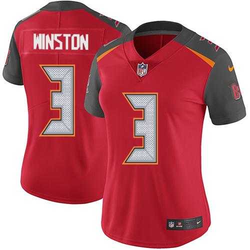 Women's Nike Tampa Bay Buccaneers #3 Jameis Winston Red Team Color Stitched NFL Vapor Untouchable Limited Jersey