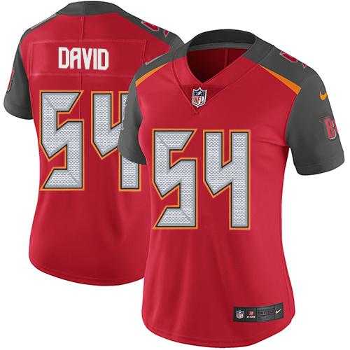 Women's Nike Tampa Bay Buccaneers #54 Lavonte David Red Team Color Stitched NFL Vapor Untouchable Limited Jersey