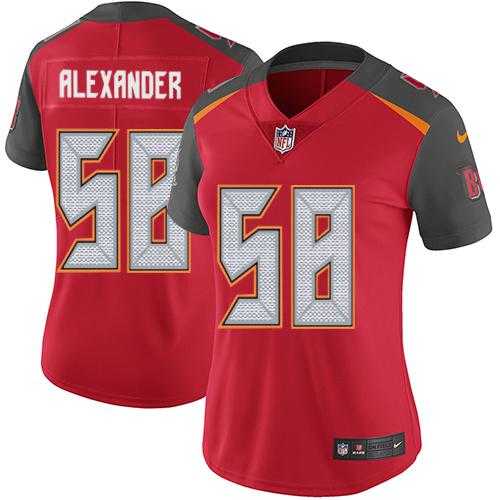 Women's Nike Tampa Bay Buccaneers #58 Kwon Alexander Red Team Color Stitched NFL Vapor Untouchable Limited Jersey
