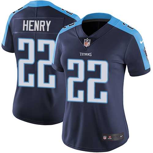 Women's Nike Tennessee Titans #22 Derrick Henry Navy Blue Alternate Stitched NFL Vapor Untouchable Limited Jersey