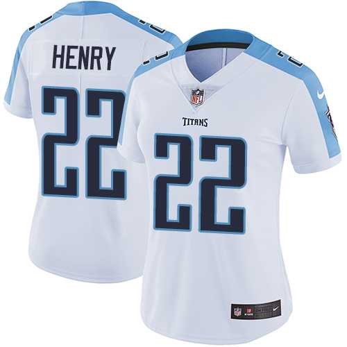 Women's Nike Tennessee Titans #22 Derrick Henry White Stitched NFL Vapor Untouchable Limited Jersey