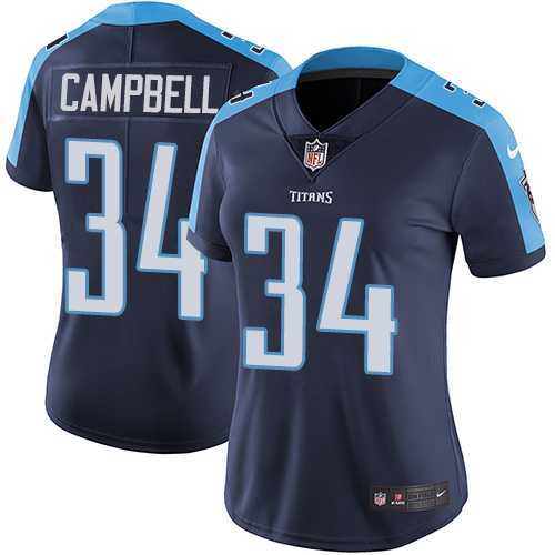 Women's Nike Tennessee Titans #34 Earl Campbell Navy Blue Alternate Stitched NFL Vapor Untouchable Limited Jersey Women's Nike Tennessee Titans #34 Earl Campbell Navy Blue Alternate Stitched NFL Vapor Untouchable Limited Jersey