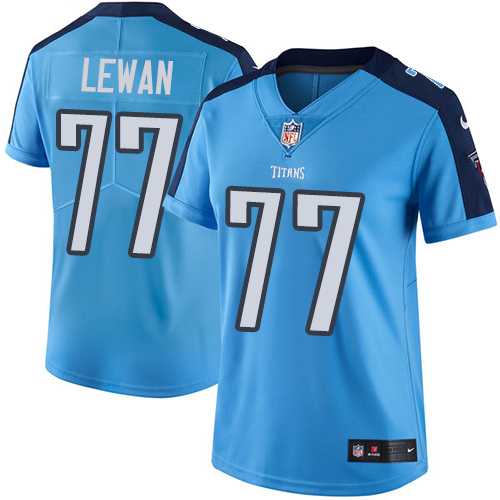 Women's Nike Tennessee Titans #77 Taylor Lewan Light Blue Team Color Stitched NFL Vapor Untouchable Limited Jersey Women's Nike Tennessee Titans #77 Taylor Lewan Light Blue Team Color Stitched NFL Vapor Untouchable Limited Jersey