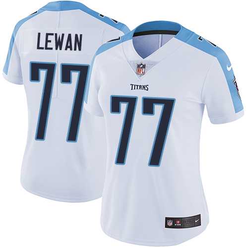 Women's Nike Tennessee Titans #77 Taylor Lewan White Stitched NFL Vapor Untouchable Limited Jersey