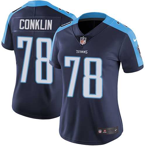 Women's Nike Tennessee Titans #78 Jack Conklin Navy Blue Alternate Stitched NFL Vapor Untouchable Limited Jersey