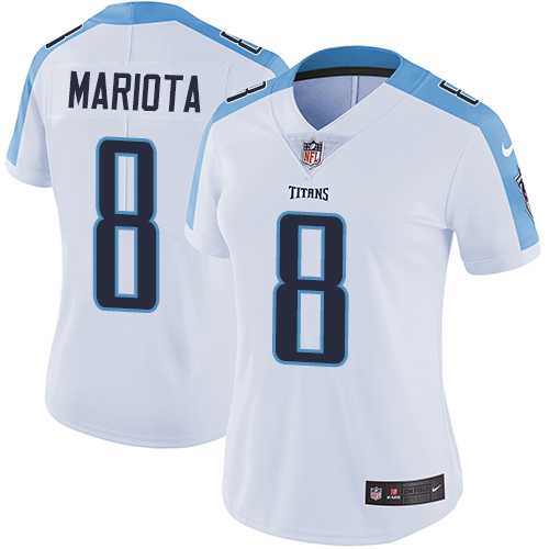 Women's Nike Tennessee Titans #8 Marcus Mariota White Stitched NFL Vapor Untouchable Limited Jersey