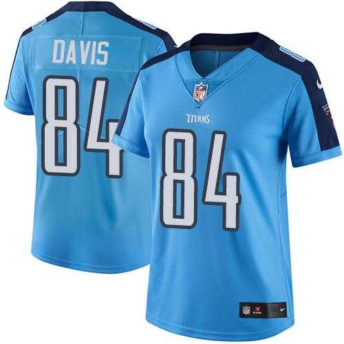 Women's Nike Tennessee Titans #84 Corey Davis Light Blue Team Color Stitched NFL Vapor Untouchable Limited Jersey