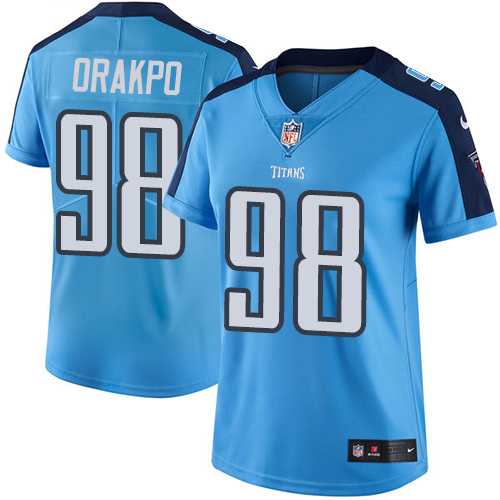 Women's Nike Tennessee Titans #98 Brian Orakpo Light Blue Team Color Stitched NFL Vapor Untouchable Limited Jersey Women's Nike Tennessee Titans #98 Brian Orakpo Light Blue Team Color Stitched NFL Vapor Untouchable Limited Jersey
