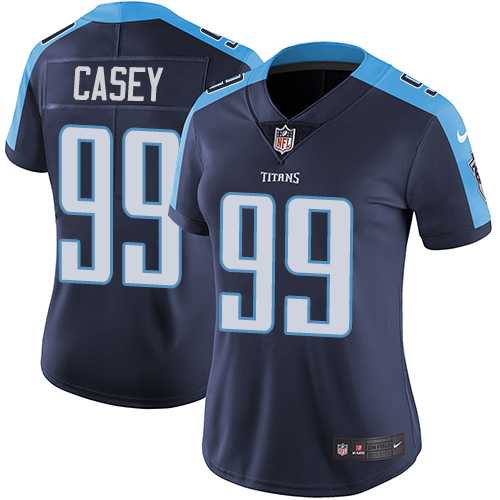 Women's Nike Tennessee Titans #99 Jurrell Casey Navy Blue Alternate Stitched NFL Vapor Untouchable Limited Jersey