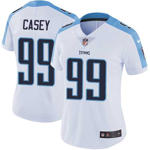 Women's Nike Tennessee Titans #99 Jurrell Casey White Stitched NFL Vapor Untouchable Limited Jersey