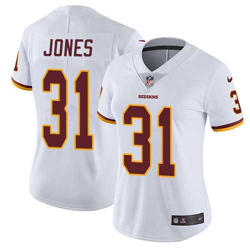 Women's Nike Washington Redskins #31 Matt Jones White Stitched NFL Vapor Untouchable Limited Jersey