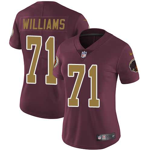 Women's Nike Washington Redskins #71 Trent Williams Burgundy Red Alternate Stitched NFL Vapor Untouchable Limited Jersey